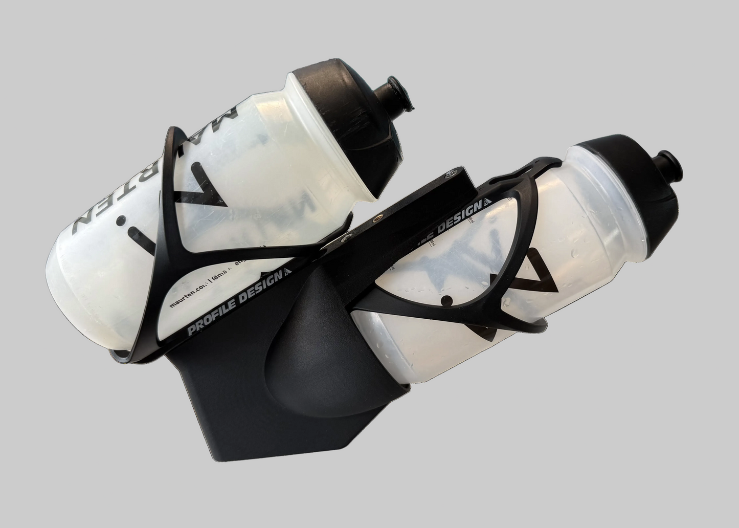 Aero BTA Double Bottle Mount — Between-The-Arms Hydration System with Aerocone