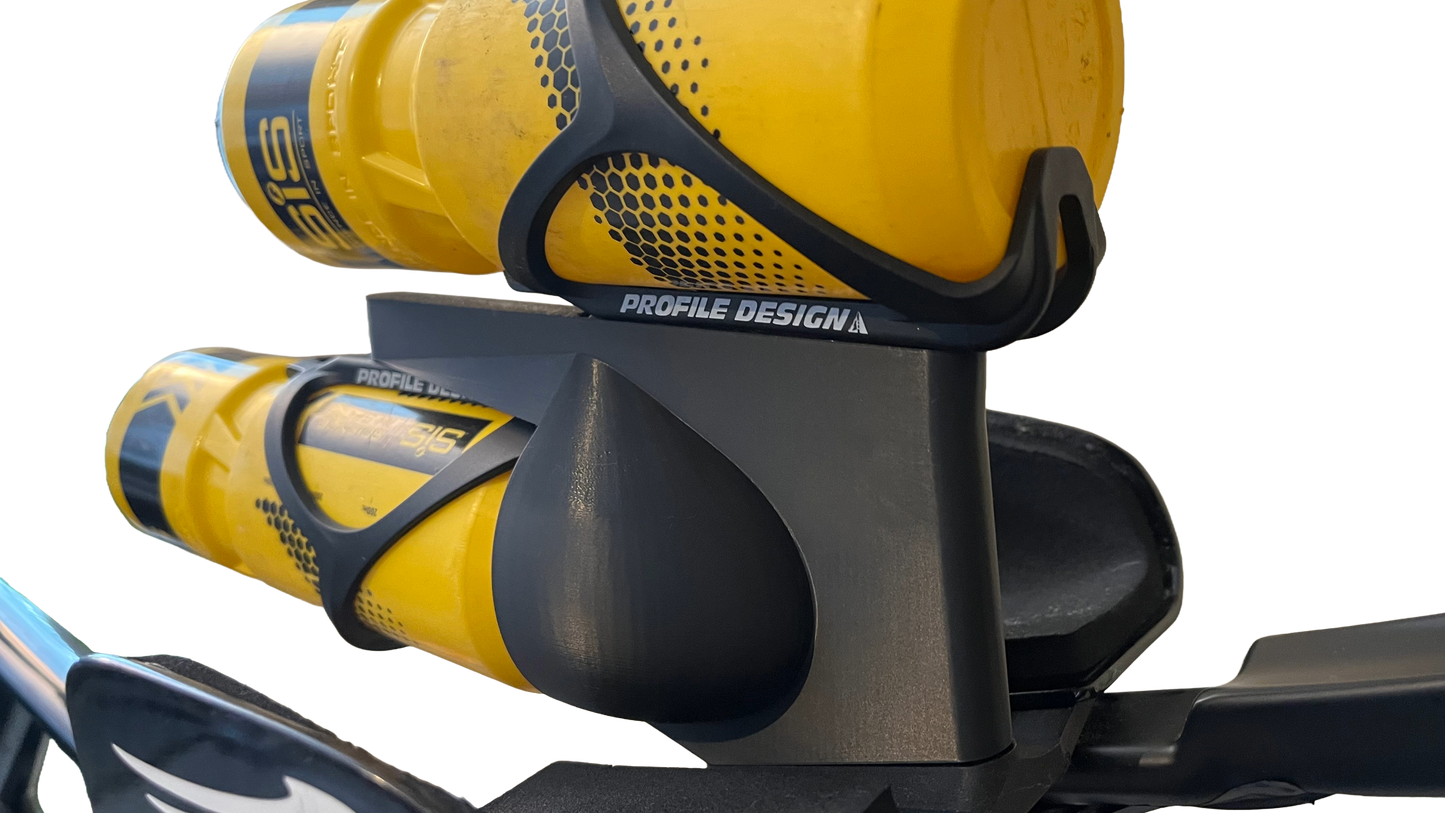 Aero BTA Double Bottle Mount — Between-The-Arms Hydration System with Aerocone